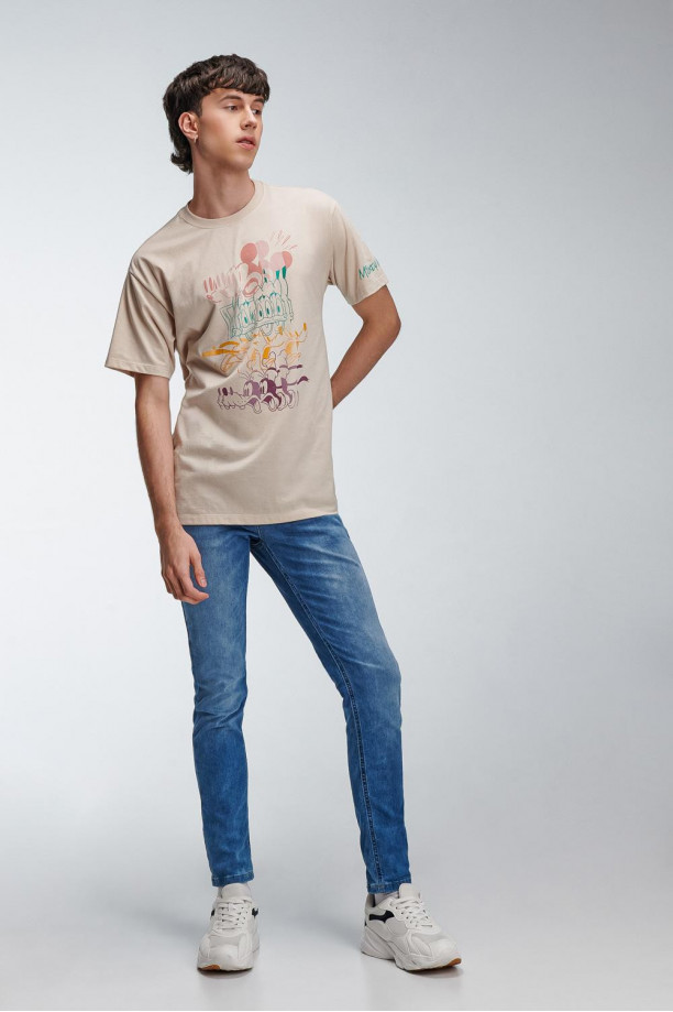 Camiseta, estampado de Mickey, Donald, Pluto y Goofy