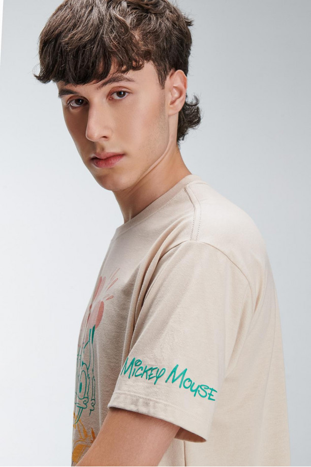 Camiseta, estampado de Mickey, Donald, Pluto y Goofy