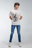 Camiseta oversize, estampado de Mickey.