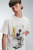 Camiseta oversize, estampado de Mickey.