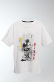 Camiseta oversize, estampado de Mickey.