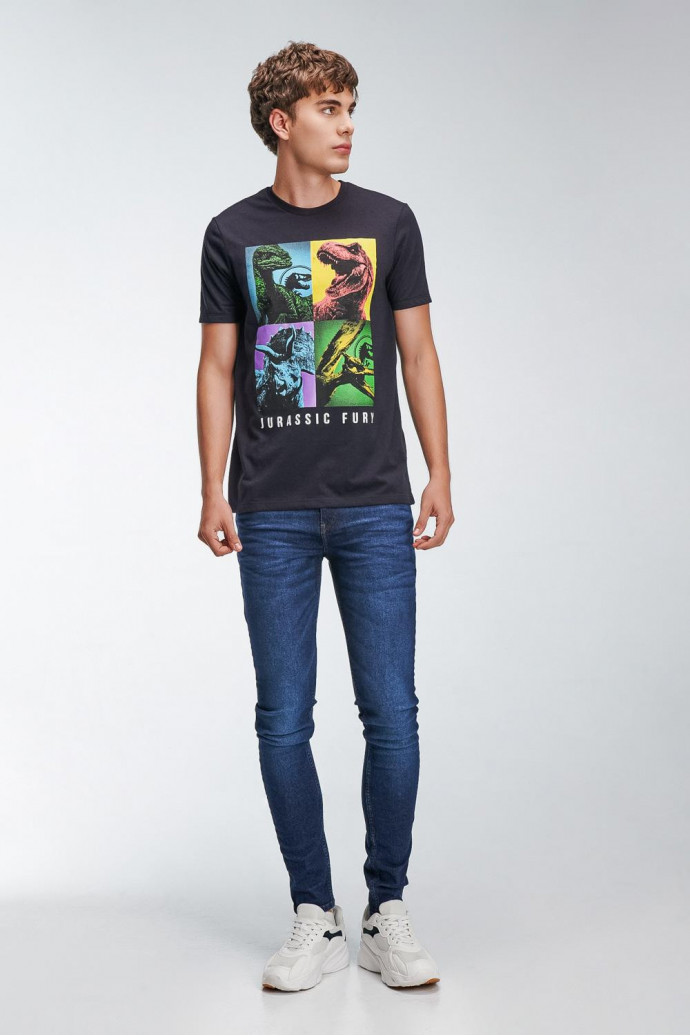 Camiseta manga corta estampada de Jurassic Park