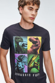 Camiseta manga corta estampada de Jurassic Park