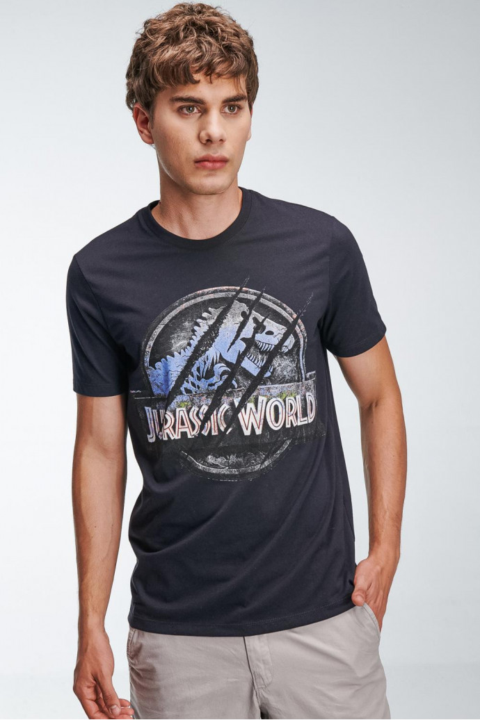 Camiseta manga corta estampada de Jurassic Park