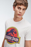 Camiseta manga corta estampada de Jurassic Park