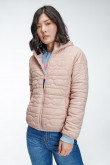 Chaqueta acolchada de capota unicolor