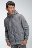 Chaqueta acolchada combinada