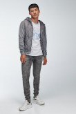 Chaqueta acolchada combinada