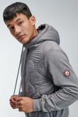 Chaqueta acolchada combinada