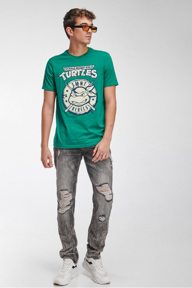 Camiseta manga corta estampado de Tortugas Ninja