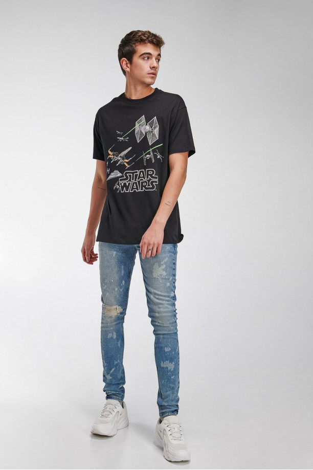 Camiseta manga corta, estampada de STARWARS.