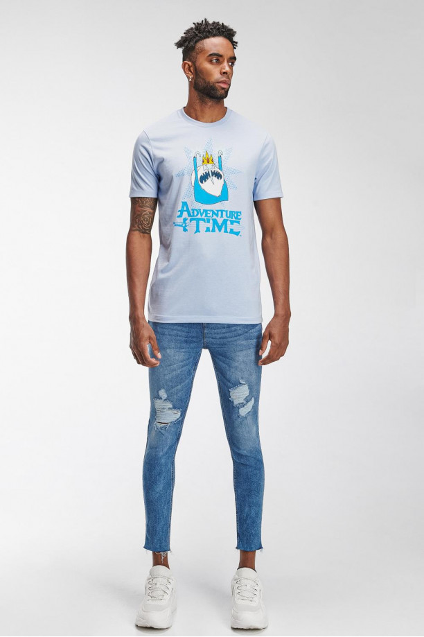 Camiseta, con estampado en frente, de Ice King, Hora de Aventura.