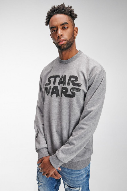 Buzo cuello redondo, estampado de STARWARS.