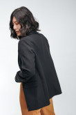 Blazer con charretera unicolor
