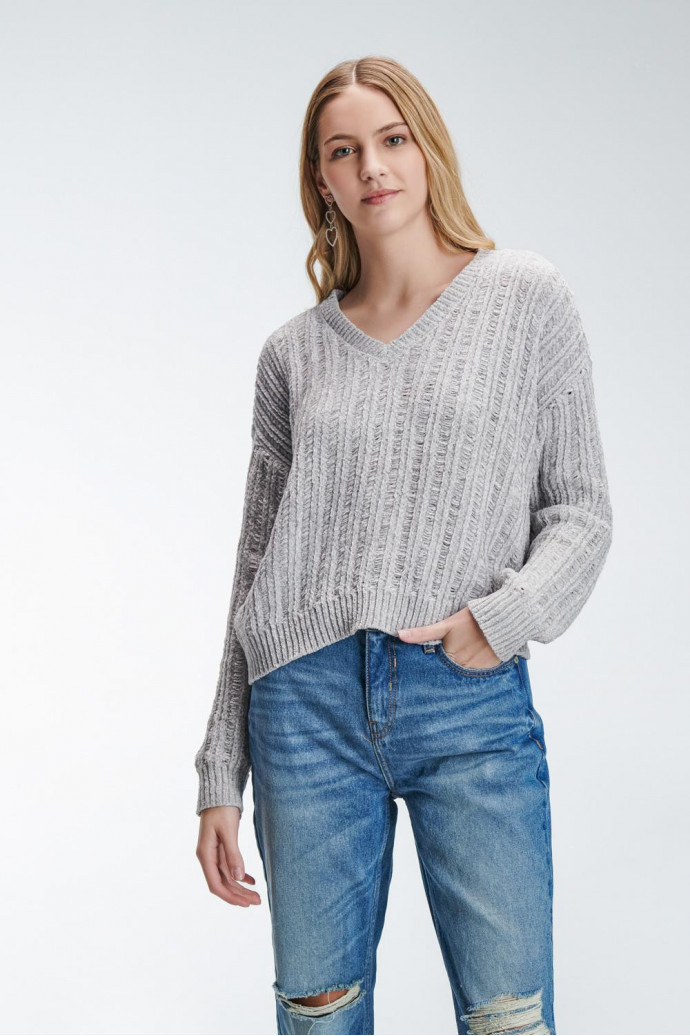 Suéter cuello en V
