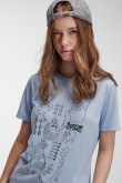 Camiseta con estampado en frente, de Hora de Aventura.