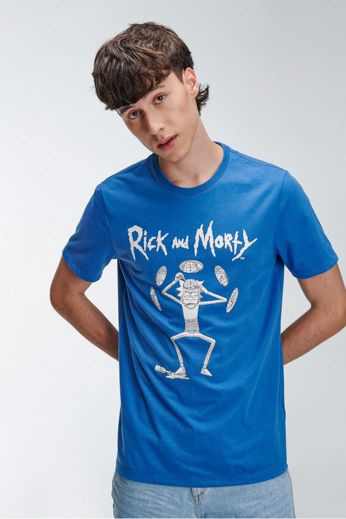 Camiseta, con estampado en frente, de Rick & Morty