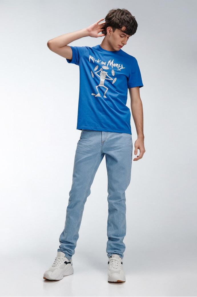 Camiseta, con estampado en frente, de Rick & Morty
