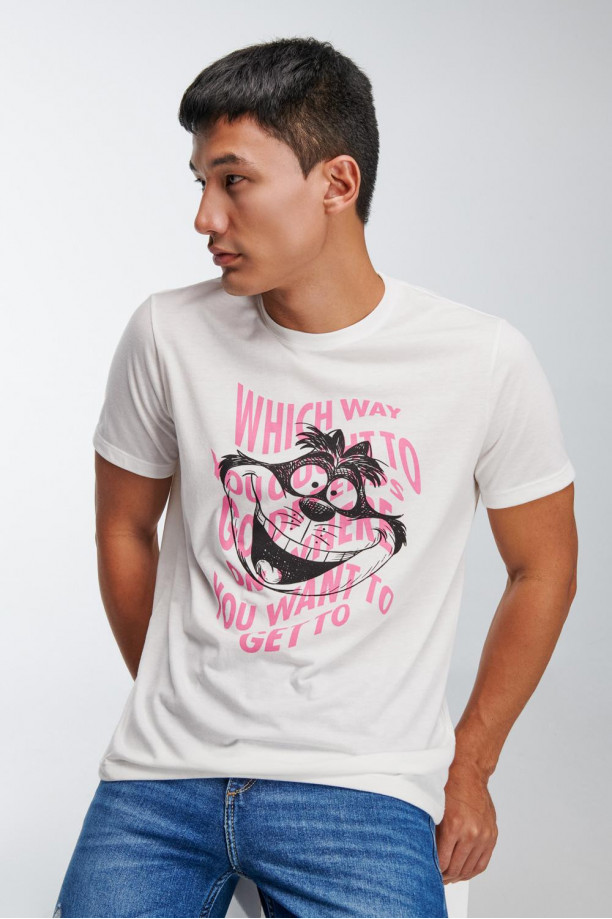 Camiseta manga corta, estampado de Alicia en el país de las maravillas, Disney