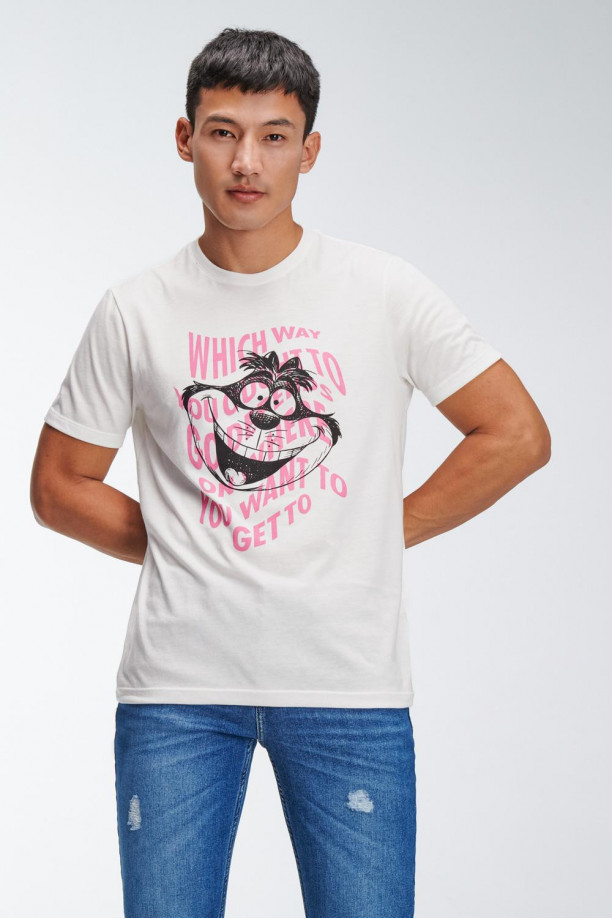 Camiseta manga corta, estampado de Alicia en el país de las maravillas, Disney