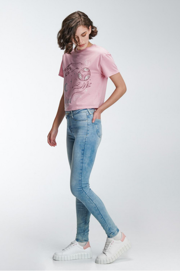Jean Jegging tiro alto.