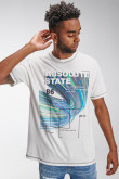 Camiseta manga corta con estampado.