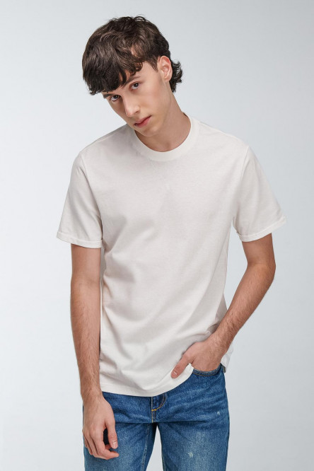 Camiseta unicolor manga corta
