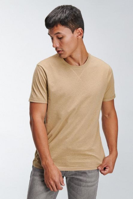 Camiseta unicolor manga corta