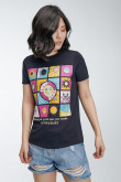 Camiseta básica manga corta estampado mistico.
