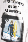 Camiseta estampada, cuello redondo, manga corta con estampado frente
