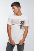 Camiseta básica manga corta estampada.