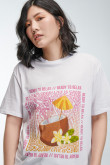 Camiseta básica manga corta estampada.