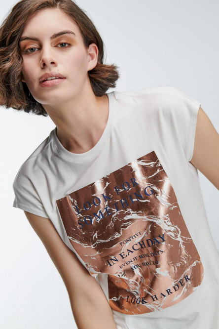 Camiseta sin mangas, estampada en frente