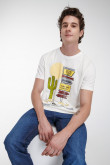 Camiseta manga corta estampada.