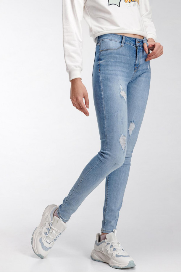 jean Jegging tiro alto