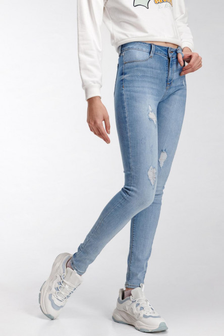 jean Jegging tiro alto