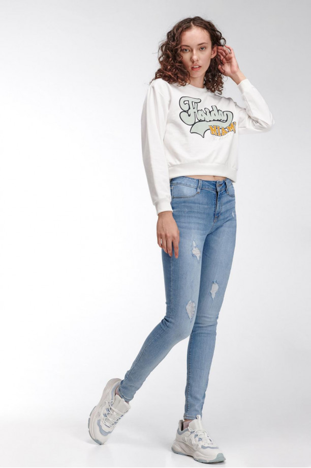 jean Jegging tiro alto