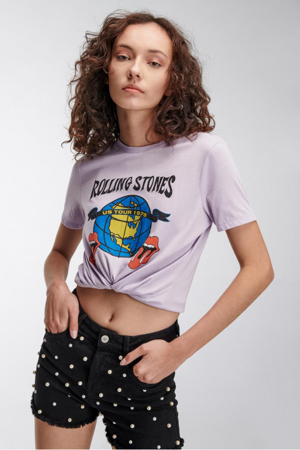 Short jean con taches