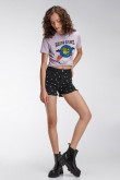 Short jean con taches