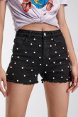 Short jean con taches