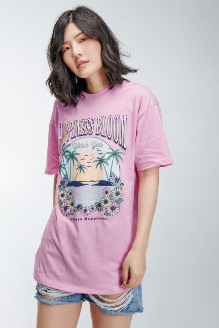 Camiseta manga corta estampada.