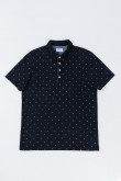 Camiseta Polo unicolor con cuello y puños tejidos.