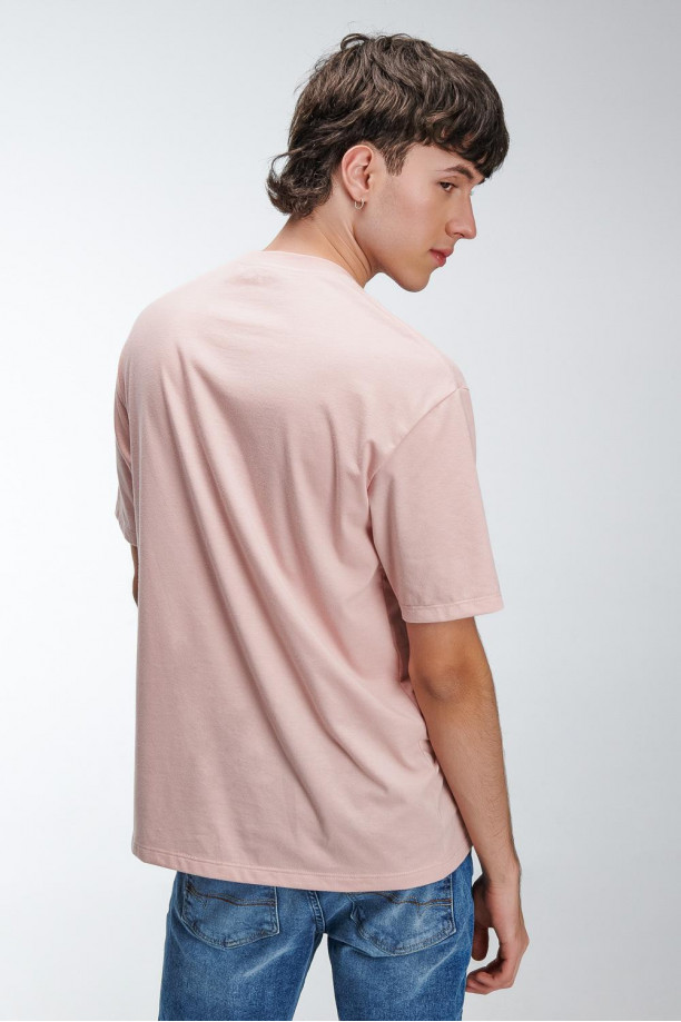 Camiseta para hombre manga corta, con estampado básico sobre el frente