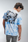 Camiseta tie dye manga corta estampado de Popeye