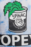 Camiseta tie dye manga corta estampado de Popeye