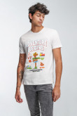 Camiseta básica manga corta estampada.