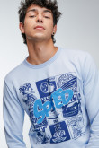 Buzo cuello redondo estampado