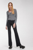 Pantalón flare en tejido de punto