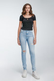 Jean jegging super alto