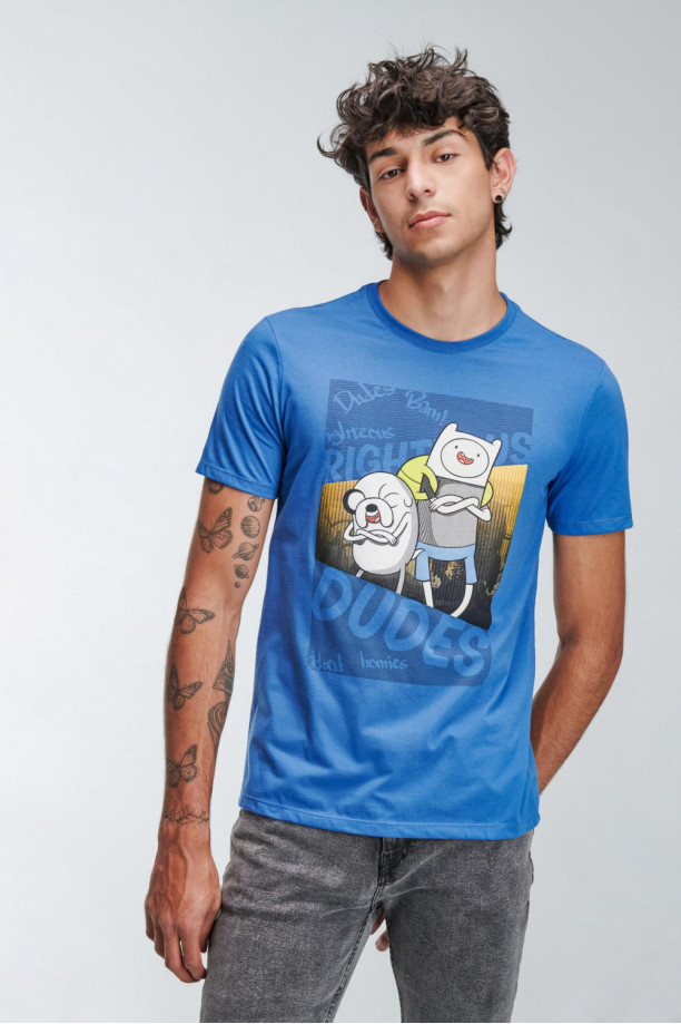 Camiseta, con estampado en frente, de Hora de Aventura.